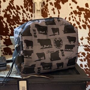 Gray and Black Travel Toiletry Bag